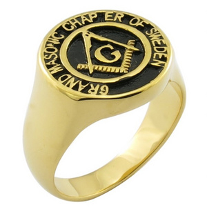 Fashion Stainless Steel Masonic Ring for Mens Signet Rings