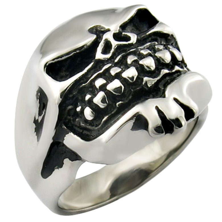 Hot style fashionable men jewelry hip hop punk Stainless Steel skull ring