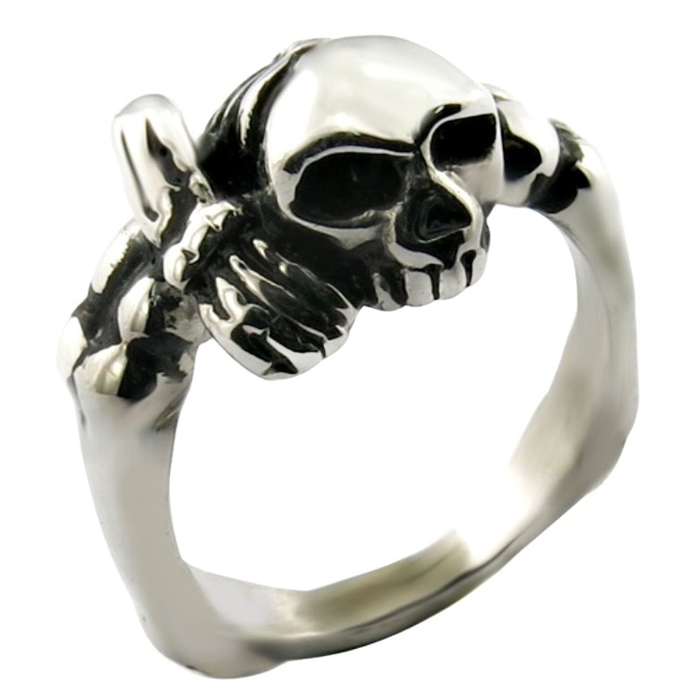 Hot style fashionable men jewelry hip hop punk Stainless Steel skull ring