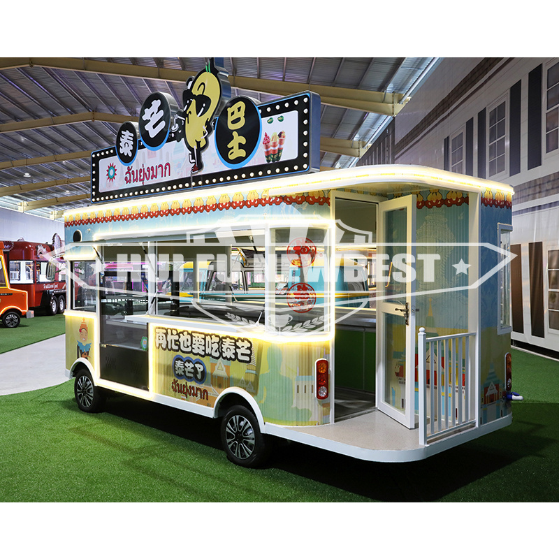 Container Bar Truck With Kitchen Mobile Food Trailer Restaurant Coffee Shop Van For Sale