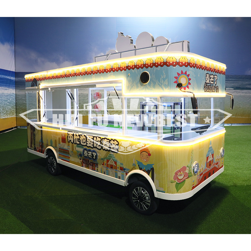 Container Bar Truck With Kitchen Mobile Food Trailer Restaurant Coffee Shop Van For Sale