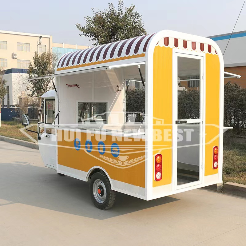 3 Wheel Electric cart Tricycle Ice Cream truck Bike Street Mobile hot dog Cart For Sale With Umbrella