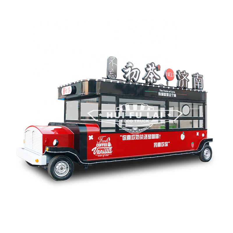 Multifunctional Customized Fast Food Truck Taco Burger Pizza Coffee Van Trailer Remorque Food Truck with Full Kitchen