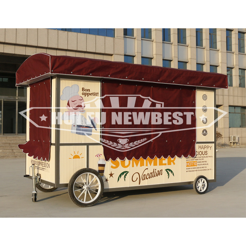 Street mobile push van Showcase Freezers bicycle Ice Cream vending cart for sale