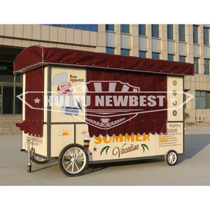 Street mobile push van Showcase Freezers bicycle Ice Cream vending cart for sale