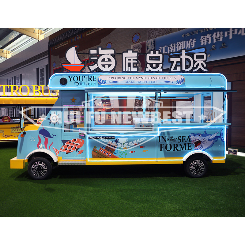 Customized food truck rolling cart fast food machine snow cone trailer food cart cooking truck hamburger carts