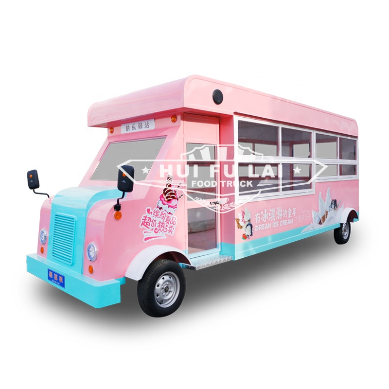 Electric Beach Food Truck Coffee Carts Food Van Trailer Mobile Restaurant snack machines food truck Customised Galvanized Sheet