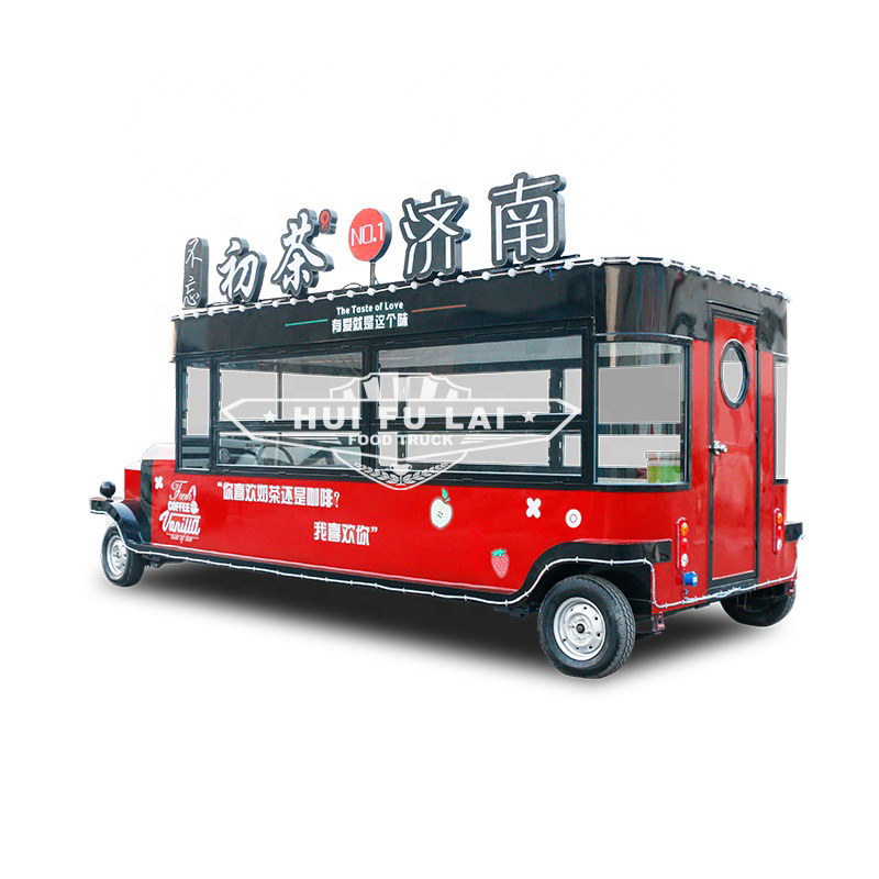 Multifunctional Customized Fast Food Truck Taco Burger Pizza Coffee Van Trailer Remorque Food Truck with Full Kitchen