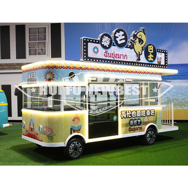 Container Bar Truck With Kitchen Mobile Food Trailer Restaurant Coffee Shop Van For Sale