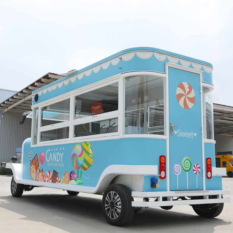 Outdoor Mobile Bubble Tea Coffee Shop Cart Ice Cream Kiosk Candy Food Truck Trailer Design Mobile Bar Station for Small Shop