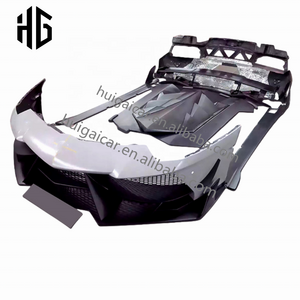 Half carbon fiber bumper side skirts body kit for LP700 converted to gt limited edition dmc style racing spoiler wings