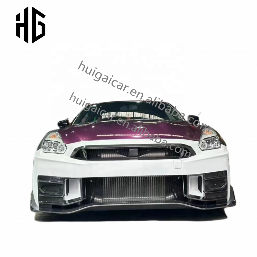 2024 New Arrival Half Carbon Fiber Body Kit For Nissan GTR R35 Coverte to NISMO Style Front Rear Bumper Guard Kit