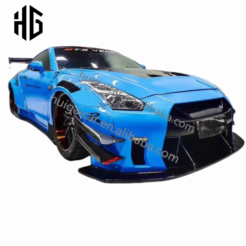 Full Set LB.2 Side Skirts Wide Body Kit Car Fenders For Nissan GTR Front Rear Bumper Racing Spoilers In Fiberglass Materials