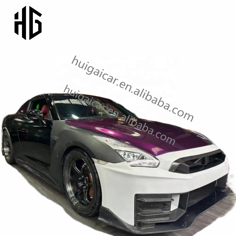 2024 New Arrival Half Carbon Fiber Body Kit For Nissan GTR R35 Coverte to NISMO Style Front Rear Bumper Guard Kit