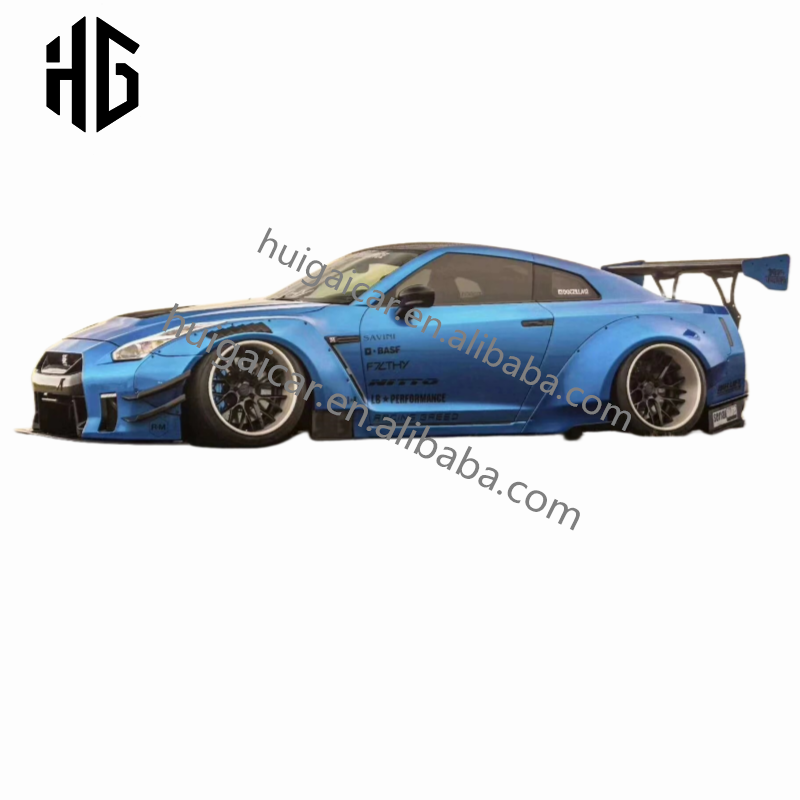 Full Set LB.2 Side Skirts Wide Body Kit Car Fenders For Nissan GTR Front Rear Bumper Racing Spoilers In Fiberglass Materials