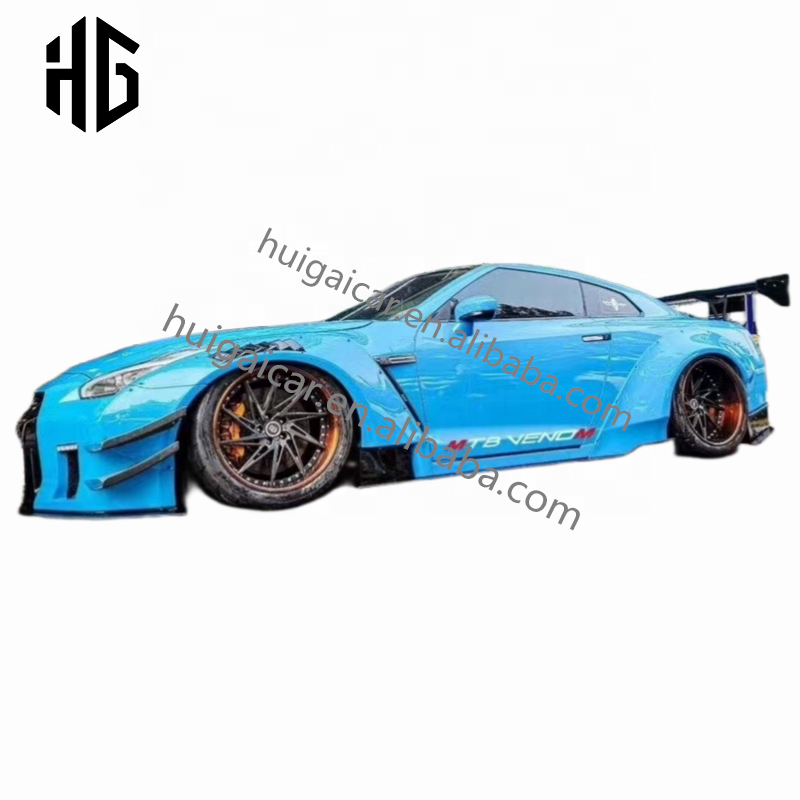 Full Set LB.2 Side Skirts Wide Body Kit Car Fenders For Nissan GTR Front Rear Bumper Racing Spoilers In Fiberglass Materials