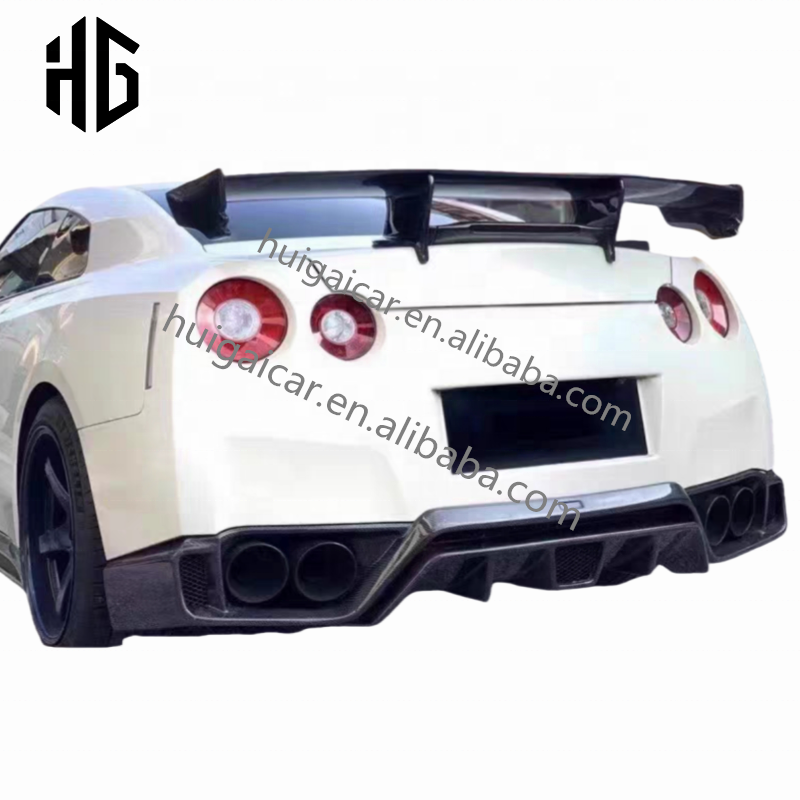 Supply Car Accessories Parts OME Style Carbon Fiber Rear Bumper Lip For Nissan GTR R35 Rear Diffuser