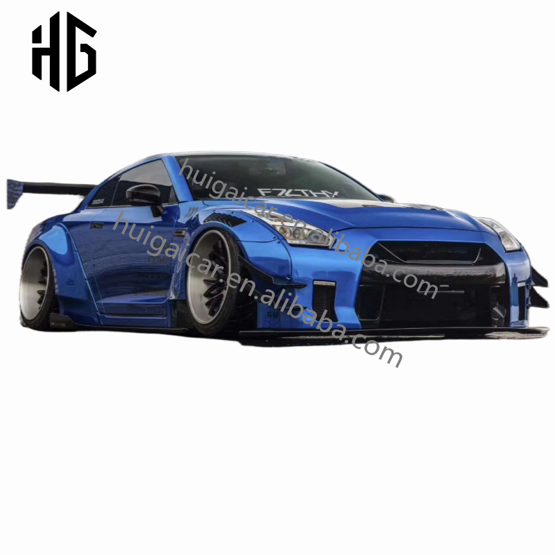 Full Set LB.2 Side Skirts Wide Body Kit Car Fenders For Nissan GTR Front Rear Bumper Racing Spoilers In Fiberglass Materials