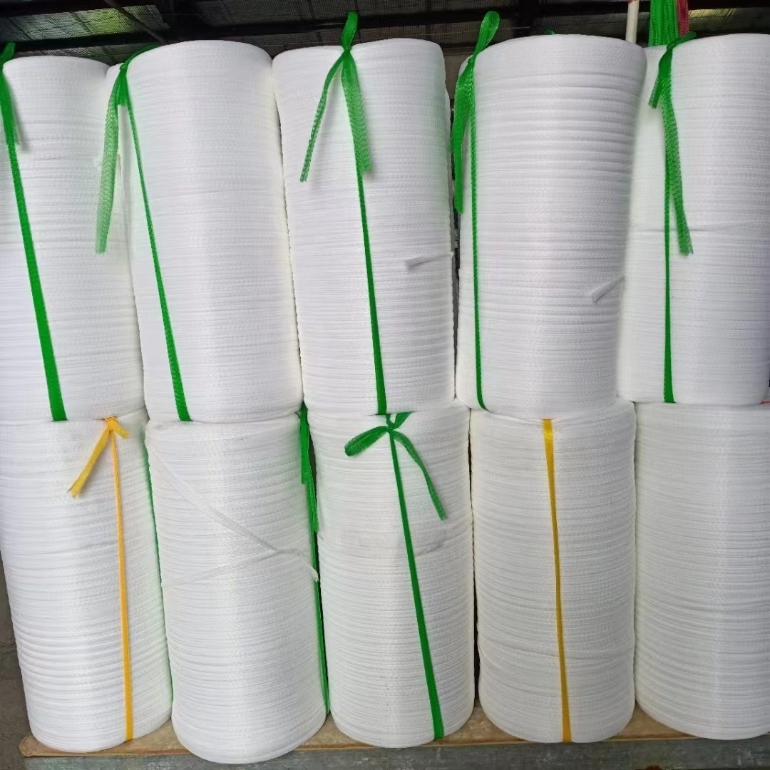 Custom PE Knitted Tubular Net Roll Mesh Bag Sleeves For Orange Fruits Onion Potato Packaging