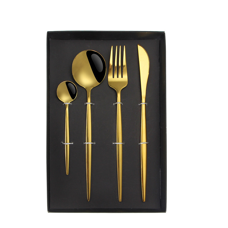 Hotel Wedding Minimalist Flatware Utensil Set 18/10 Stainless Steel Silverware Cutlery Set