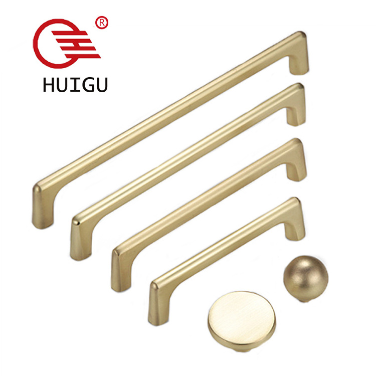 Door Handle Hardware Accessories Zinc Alloy Gold Cabinet Handles Furniture Pulls