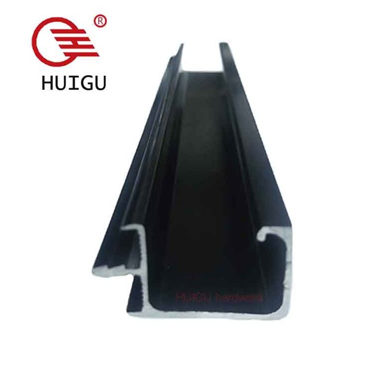 HUIGU hardware Edge Black /Matte/ Champagne/ Sand silver Kitchen Profile G Furniture Aluminum Cabinet Handle