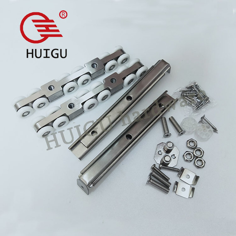 HUIGU hardware sliding door roller system Wooden Sliding Cabinet Door Track Roller