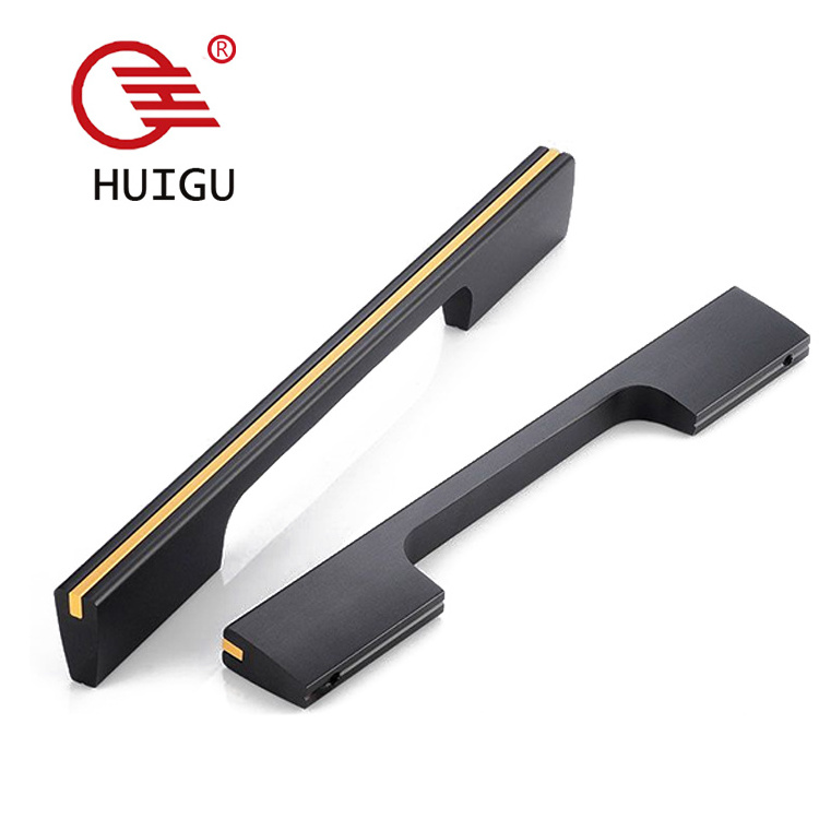 Matt Black Aluminium Alloy Hidden Kitchen Cabinet Cupboard Door Handles