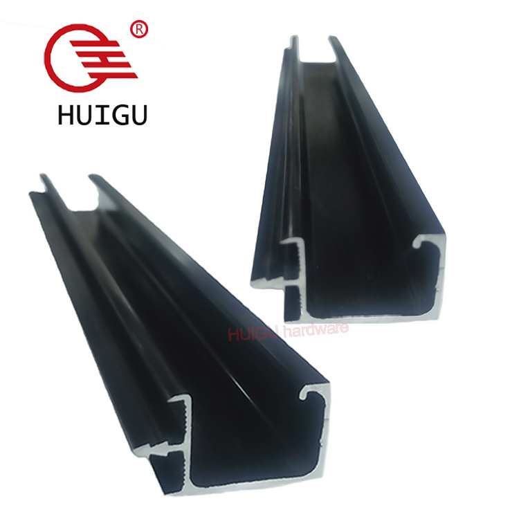 Modern 16/18  boards Black j profile handle aluminum for cupboard drawer dresser door kitchen cabinet