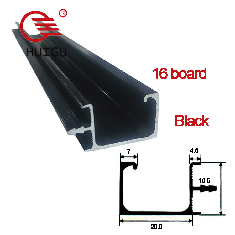 Modern 16/18  boards Black j profile handle aluminum for cupboard drawer dresser door kitchen cabinet