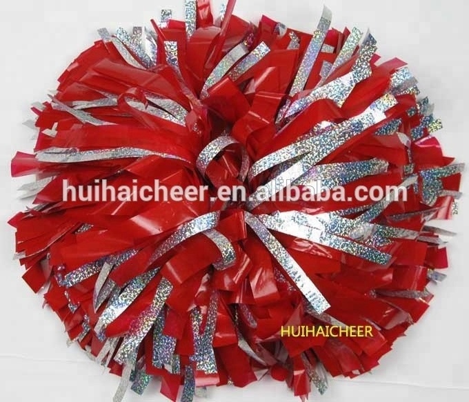 pink glitter cheerleading pom poms