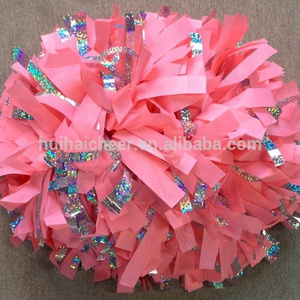 pink glitter cheerleading pom poms