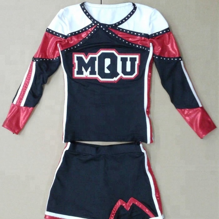 2024 new shiny long sleeve cheerleading uniforms for cheerleaders