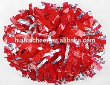 pink glitter cheerleading pom poms