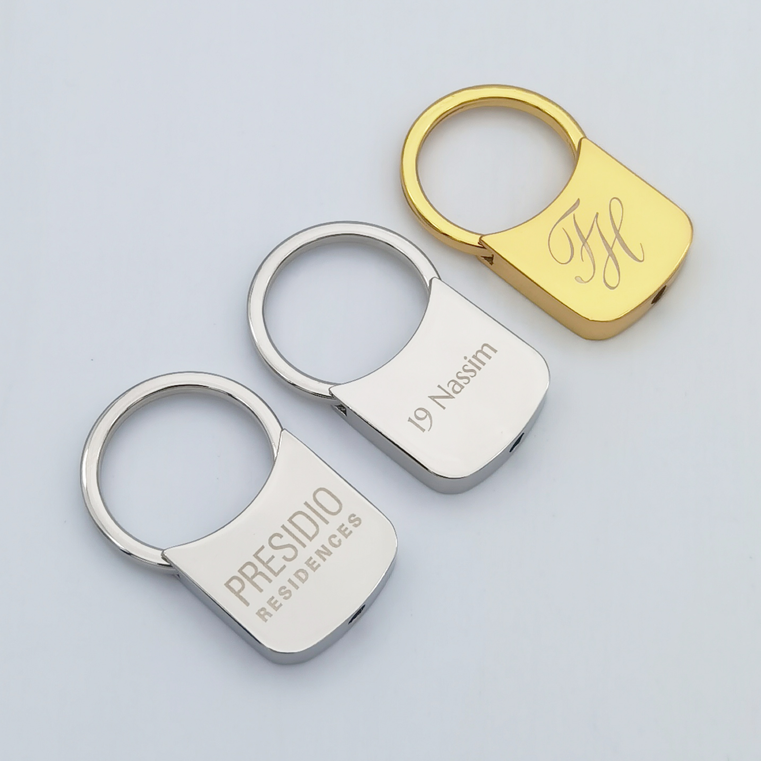 High Quality Metal custom logo blank lock keychain pull out key ring Pull Apart Lock Keychain Portable key ring