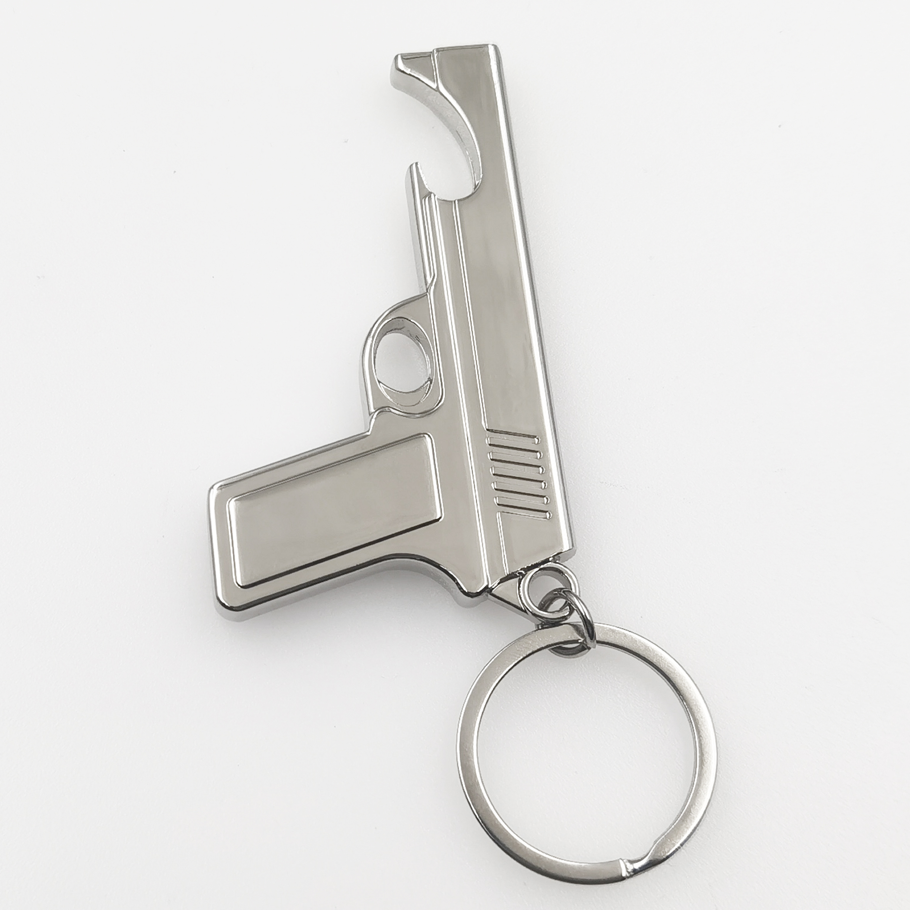 Custom logo bar beer metal bottle opener key chain Desert Eagle Pistol gun personalised bottle opener keychain