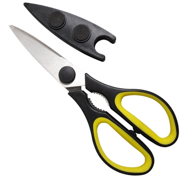 Yangjiang Manufacturer High Quality  Multi Purpose Household Shears 8 Inch Stainless Steel Kitchen Scissor