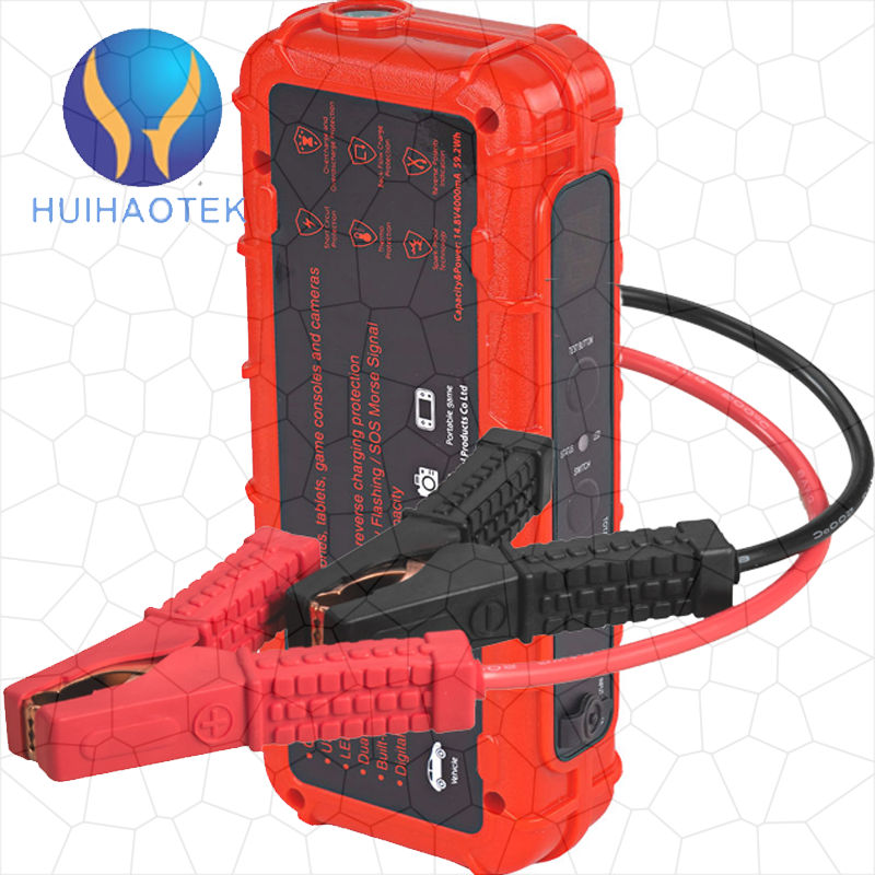 HUIHAOTEK ODM jumpsmart starter/flashlight/power bank-jump air compressor&lithium ion batteries and Portable jump starter