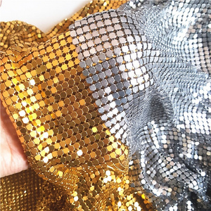 Shower Room Hanging Metallic Sequin Mesh Fabric, Silver Metallic Cloth Curtain