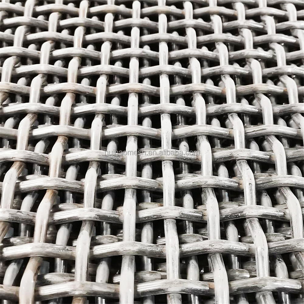 70MM Hole Crimped Wire Anti-clogging Mine Sieving Screen Mesh With Spring Wire