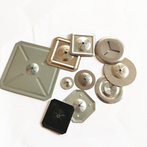 galvanized steel square Aluminum self locking clips insulation washers for fixing rock wool insulation pins