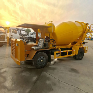 2.5 Cubic Meters 2023 NEW Trailer truck self load concrete mixer small drum cemente concrete mixer selfloading concrete mixer