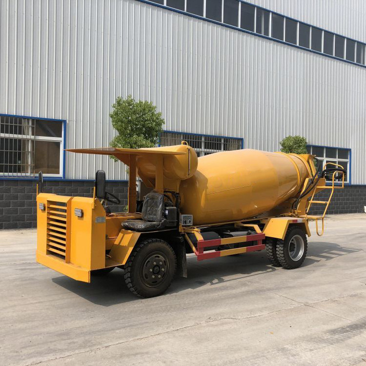 2.5 Cubic Meters 2023 NEW Trailer truck self load concrete mixer small drum cemente concrete mixer selfloading concrete mixer