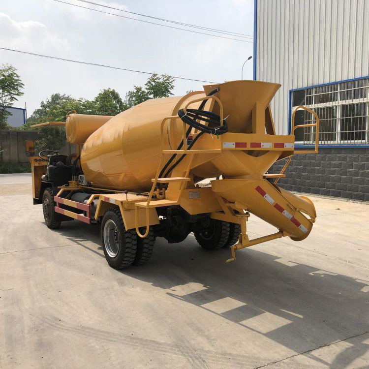 2.5 Cubic Meters 2023 NEW Trailer truck self load concrete mixer small drum cemente concrete mixer selfloading concrete mixer