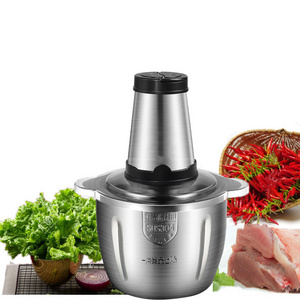 300w Stainless Steel 2l Capacity Electric Chopper Meat Cutter Grinder Mincer Food Processor Slicer