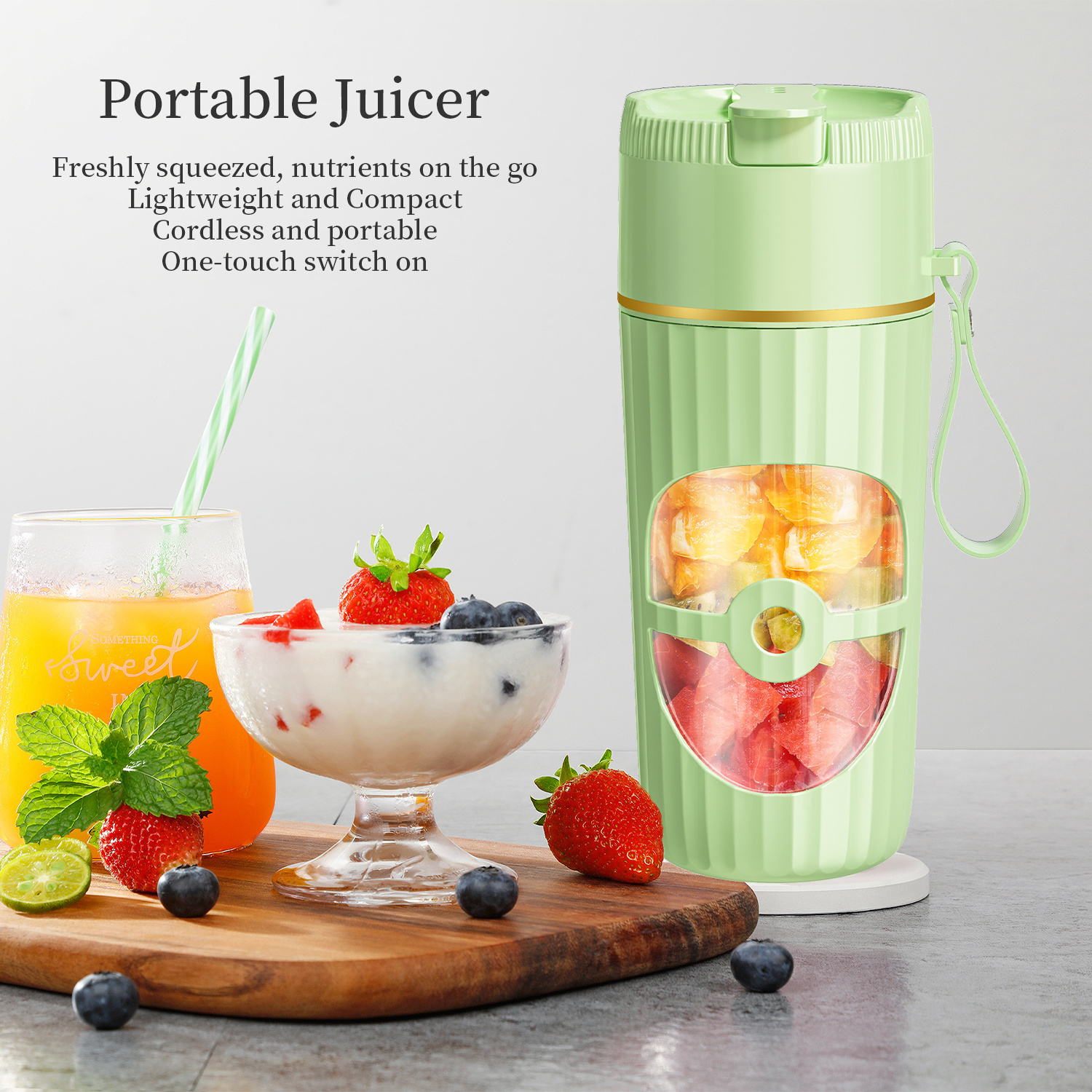 Wholesale USB Rechargeable Fresh Orange Juicer Machine Mini Blender Smoothies Electric Commercial Portable Blenders and Juicers