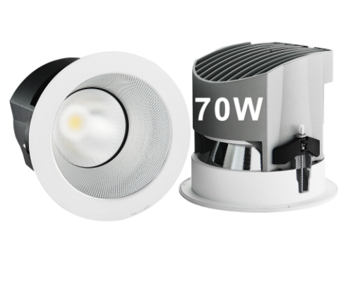 40W 60W 70W 150mm Recessed trimless Down Light 230V Cob 190mm Cutout 6000 lumen Anti-glare LED Ceiling Downlight