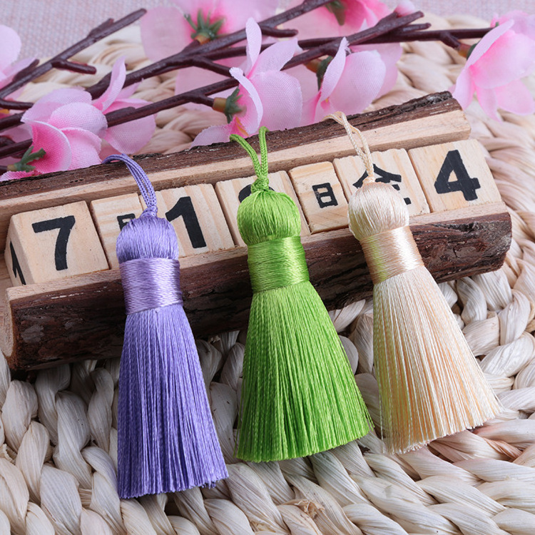 5 CM Short Tassel Pendant for Handbag Earrings Tassel Charms Dress Curtain Beach Umbrella Keychain Decoration