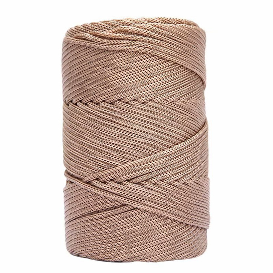 230G Nylon Thick Crochet Yarn Light Viscose Ice Rope 3mm Hollow Nylon Thread for Hand Hook Sun Hat Cushion