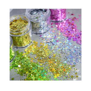 HENGXIN Wholesale Bulk 10ML Mixed Laser Hexagon Glitter For Slime Filler DIY Crafts Nail Art Decoration